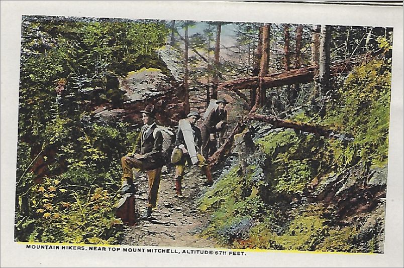    Mountain Hikers, near top Mount Mitchell, Altitude 6711 feet spcxf002a01-21