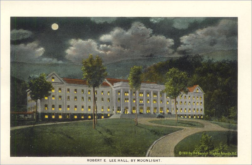      Robert E Lee Hall by Moonlight spcxf003a01-06