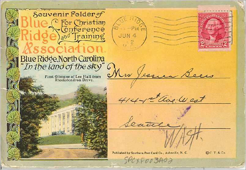 (folder) Souvenir Folder of Blue Ridge Association for Christian Conferences and Training, Blue Ridge North Carolina, 
