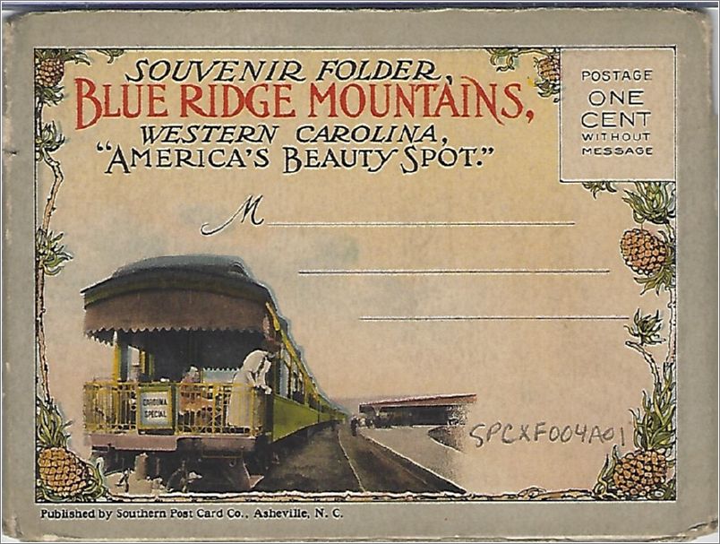 (mini-folder) Souvenir Folder, Blue Ridge Mountains, Western Carolina 