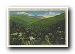 Click to enlarge    Bird's-eye View of Lake Susan, Assembly Inn at left, Montreat