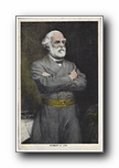 Click to enlarge Robert E Lee (back of card: This famous painting of Robert E Lee (by Mrs HK Bush-Brown) is owned by the Blue Ridge Association and hangs in Lee Hall, Blue Ridge NC.)