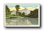 Click to enlarge Robert E Lee Hall showing reflection in Swimming Pool, Blue Ridge NC