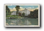 Click to enlarge Robert E Lee Hall showing reflection in Swimming Pool, Blue Ridge NC