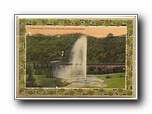 Click to enlarge    (back of folder) Geyser Fountain, in the Blue Ridge Mountains at Round Knob