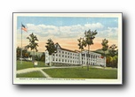 Click to enlarge    Robert E Lee Hall, Martha Washington Hall in rear and Flag Pole