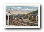 Click to enlarge    Southern Railway Train leaving Ridgecrest, North Carolina