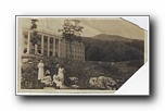 Click to enlarge (unmraked) photo of women outside of Lee Hall)