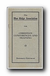 Click to enlarge Blue Ridge Association for Christian Conferences and Training - Summary Statement 1926