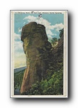 Click to enlarge Chimney Rock, 225 feet high, Western North Carolina (with flag, diag)
