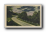 Click to enlarge Sunset Scene US Highway No. 74 Crossing the Blue Ridge Mountains