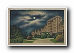 Click to enlarge Night-time scene of US Navel Convalescent Hospital, Kenilworth Park, Asheville NC