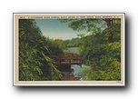 Click to enlarge A Picturesque Scene Showing Rustic Bridge on Terry Estate, Black Mountain NC