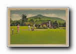 Click to enlarge 7th Hole at High Hampton, Cashiers NC, Chimney Top in background