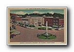 Click to enlarge View of Square, Lenoir NC / Showing Confederate Monument and Caldwell County House