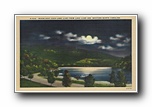 Click to enlarge Moonlight over Lake Lure from Lake Lure Inn, Western North Carolina