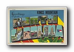 Click to enlarge Greetings from Kings Mountain North Carolina (city stamp Kings Mountain)