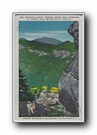Click to enlarge Awe Inspiring Scenery, Showing Rugged Rock Formation at Chimney Rock, Western North Carolina, Shumont Mountain in Background, altitude 4000 ft.