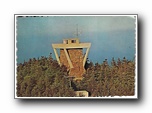Click to enlarge Evening rays of the sun rest on the observation tower atop Mount Mitchell - Elevation 6684'