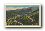 Click to enlarge Winding Highway in the Heart of the Mountains, Scene from Buck Creek Gap, Mount Mitchell Range in Background, Western North Carolina