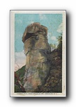 Click to enlarge Chimney Rock, near Esmeralda Inn, Esmeralda NC (card has no SPC