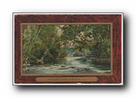 Click to enlarge Swannanoa River, Asheville NC (100 Views Picturesque America Series) (brown frame)