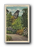Click to enlarge Leaning Rock, one of the Many Scenic Wonders in Western North Carolina (CT Card, but no publisher)