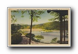 Click to enlarge Lake Ridgecrest from Recreational Porch at Spilman Lodge, Ridgecrest NC (same as a3324, but without A)