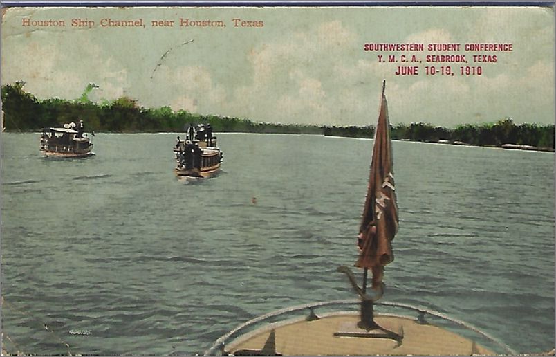 Southwestern Student Conference, YMCA Seabrook, Texas, Juen 10-19, 1910, Houston Ship Channel, near Houston Texas x01-SW1910a01-f