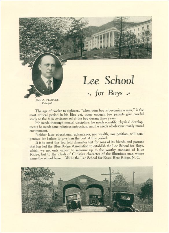 Picturesque Blue Ridge (1926) Lee School for Boys x03-pbr1926-15