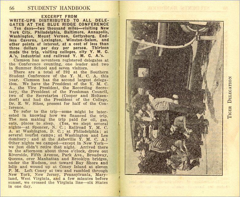 1929-30 Clemson College YMCA Handbook (pp 66-67) x05-clem1929-06