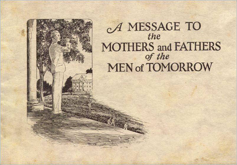 A Message to the Mothers and Fathers of the Men of Tomorrow - Lee School for Boys (cover) x09-leeboys1-01