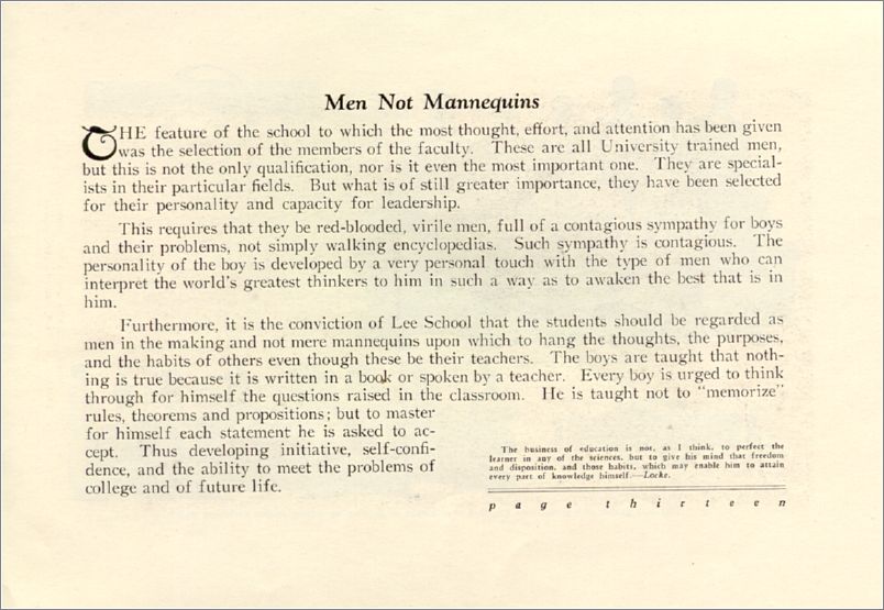 A Message to the Mothers and Fathers of the Men of Tomorrow - Lee School for Boys x09-leeboys1-14