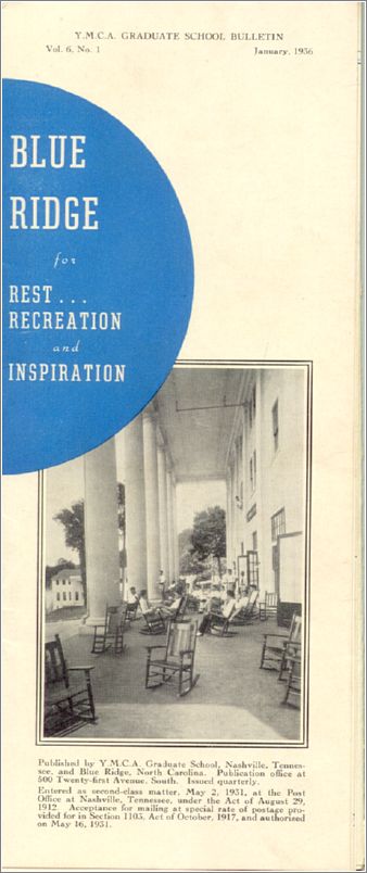 YMCA Graduate School Bulletin, Vol 6 No 1, Jan 1936 (front) x12-gradsch1936-01