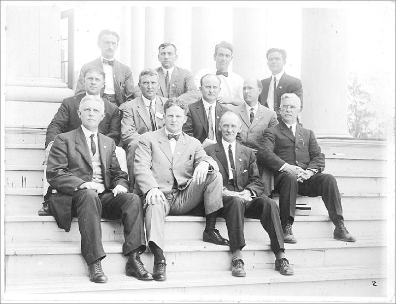 Southern Summer School Faculty, Black Mountain NC Blue Ridge 1914 (handwritten on back) x14-groups-03b