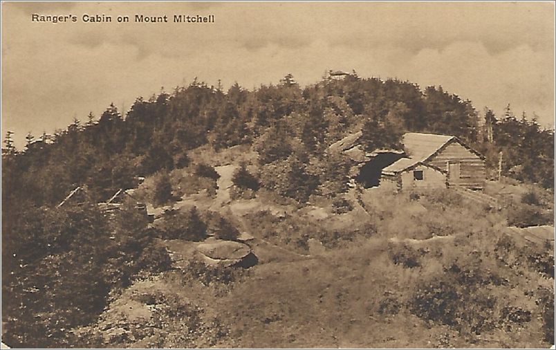 Ranger's Cabin on Mount Mitchell, Mount Mitchell Motor Road NC,  Mount Mitchell is the top of the Eastern America, 6711 ft alt. (no number) x19-alb000c01-f