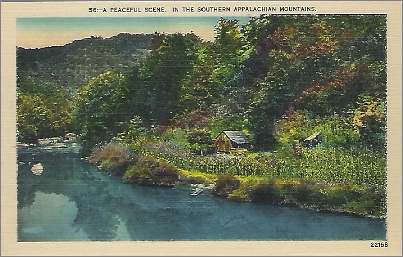 A Peaceful Scene. In the Southern Appalachian Mountains x19-apc056-22168-a01-f