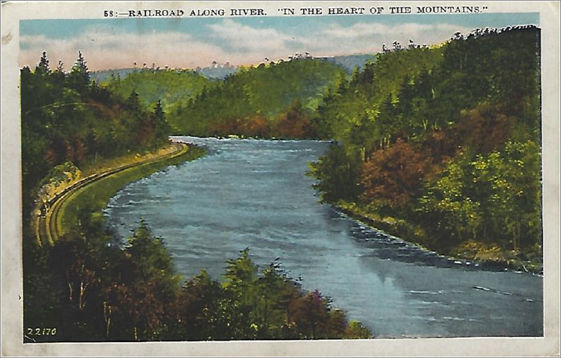 Railroad Along River, 