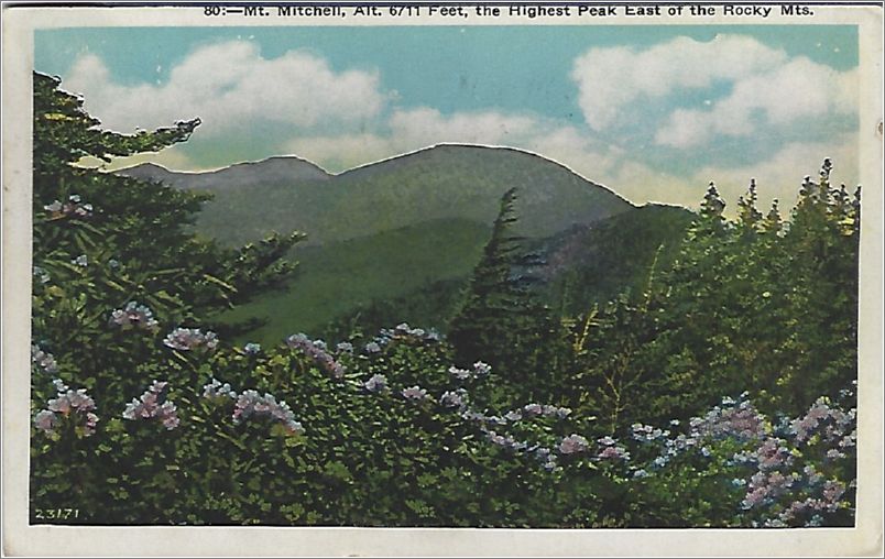 Mt Mitchell, Alt 6711 feet, the Highest Peak East of the Rocky Mts (PM: Blue Ridge NC) x19-apc080-23171-a01-f