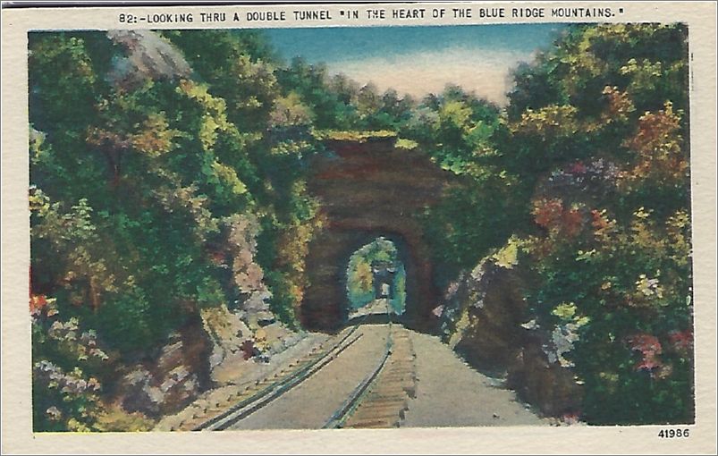 Looking thru a Double Tunnel 