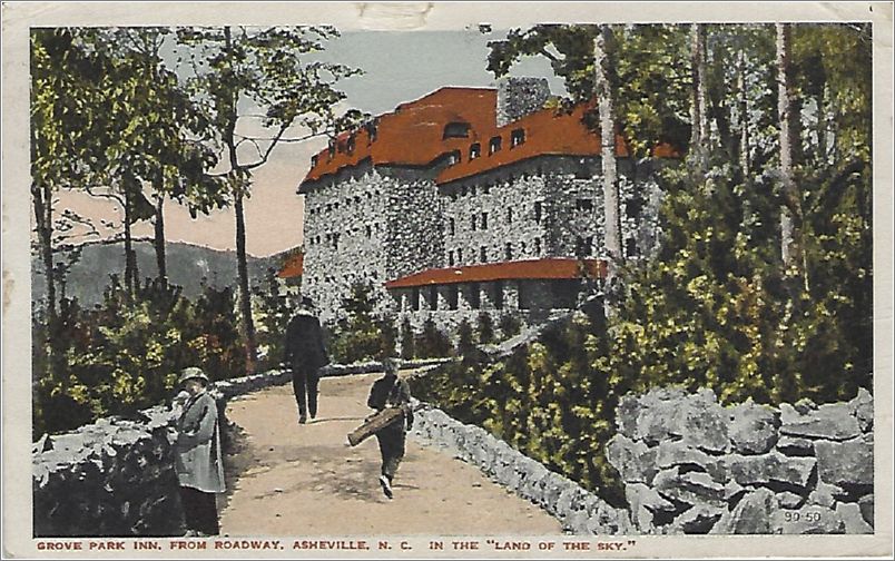 Grove Park Inn, from roadway, Asheville NC 