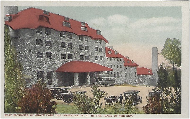 East Entrance of Grove Park Inn, Asheville NC, In the 