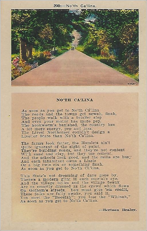 No'th Ca'lina (poem by Bertoon Braley) x19-apc200a01-f