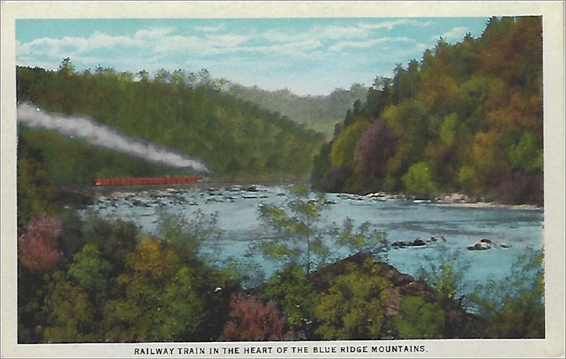 Railway Train in the Heart of the Blue Ridge Mountains (does not have 