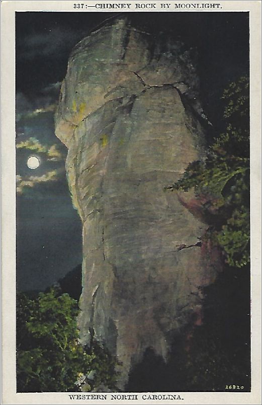 Chimney Rock by Moonlight, Western North Carolina x19-apc337a01-f