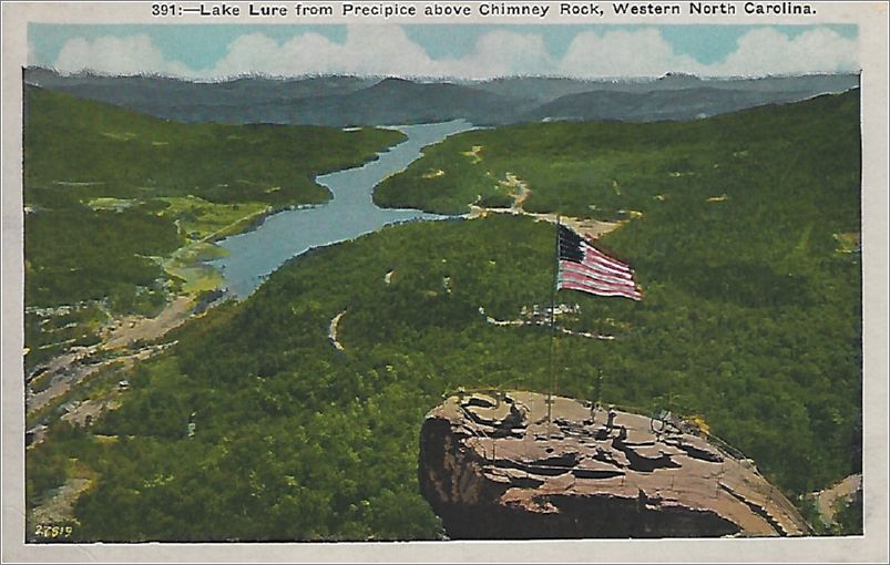 Lake Lure from Precipice above Chimney Rock, Western North Carolina x19-apc391a01-f