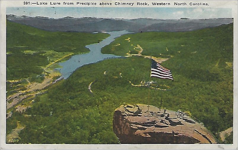 Lake Lure from Precipice above Chimney Rock, Western North Carolina x19-apc391a02-f