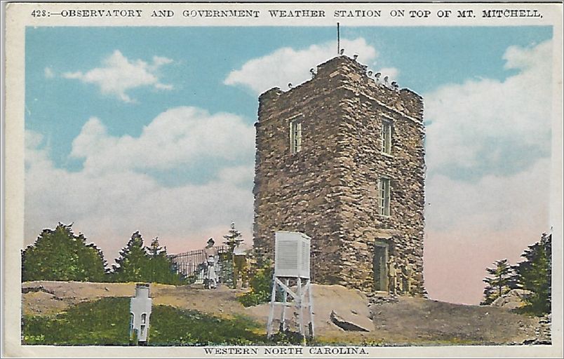 Observatory and Government Weather Station on Top of Mt. Mitchell, Western North Carolina (no flag, with flag pole) x19-apc428-10528-a01-f