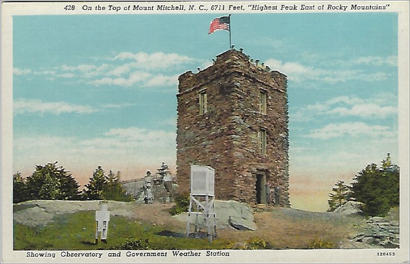 On the Top of Mount Mitchell NC, 6711 Feet, 