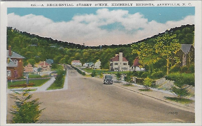 A Residential Street Scene, Kimberly Heights, Asheville NC x19-apc455a01-f